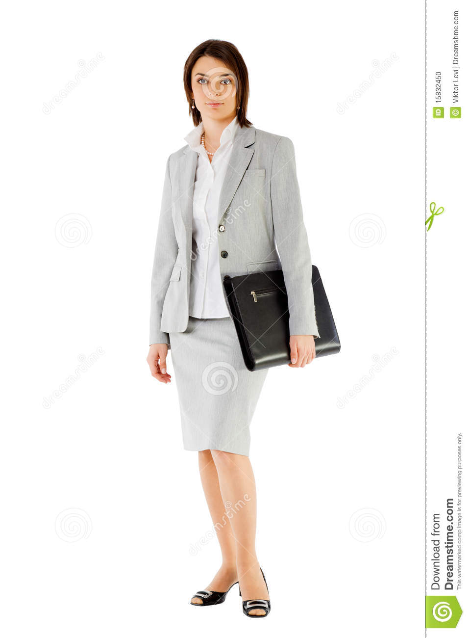 Woman in Business Suit with Briefcase