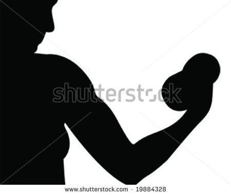 Women Lifting Weights Vector