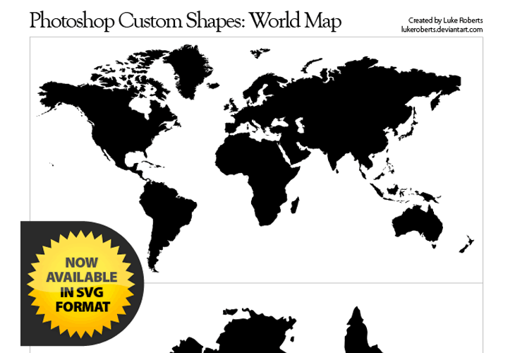 World Map for Custom Shapes Photoshop World Map for Custom Shapes Photoshop
