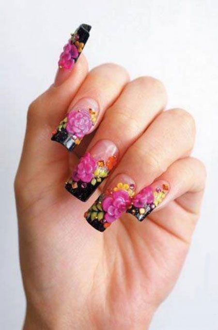 3D Acrylic Nail Art Designs