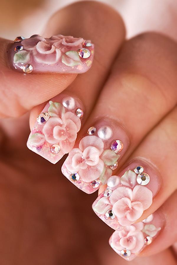 3D Flower Nail Art