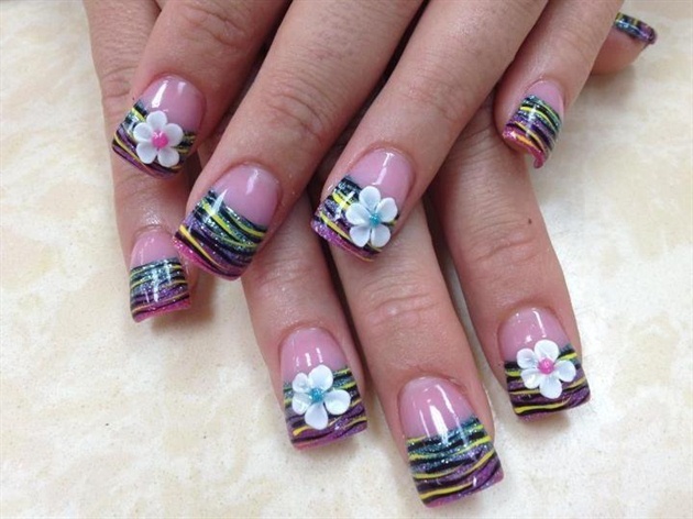 3D Flower Nail Art