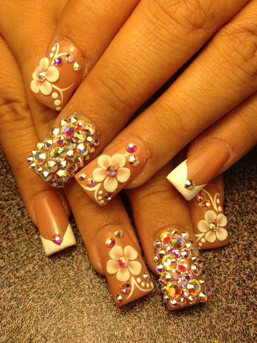 3D Flower Nail Designs 2014