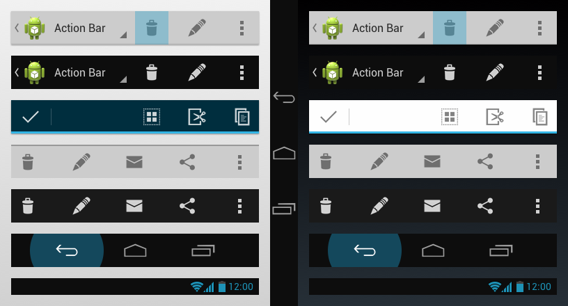 Android Action Bar Icons