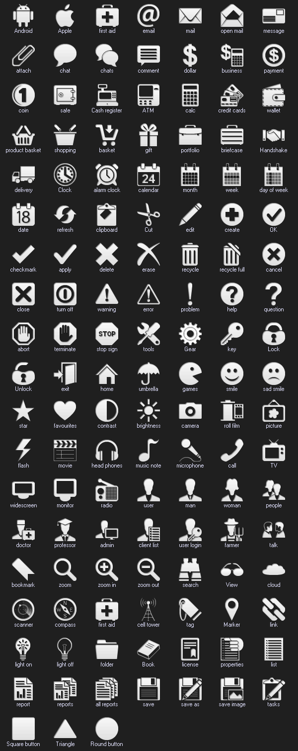 Android Notification Icons List
