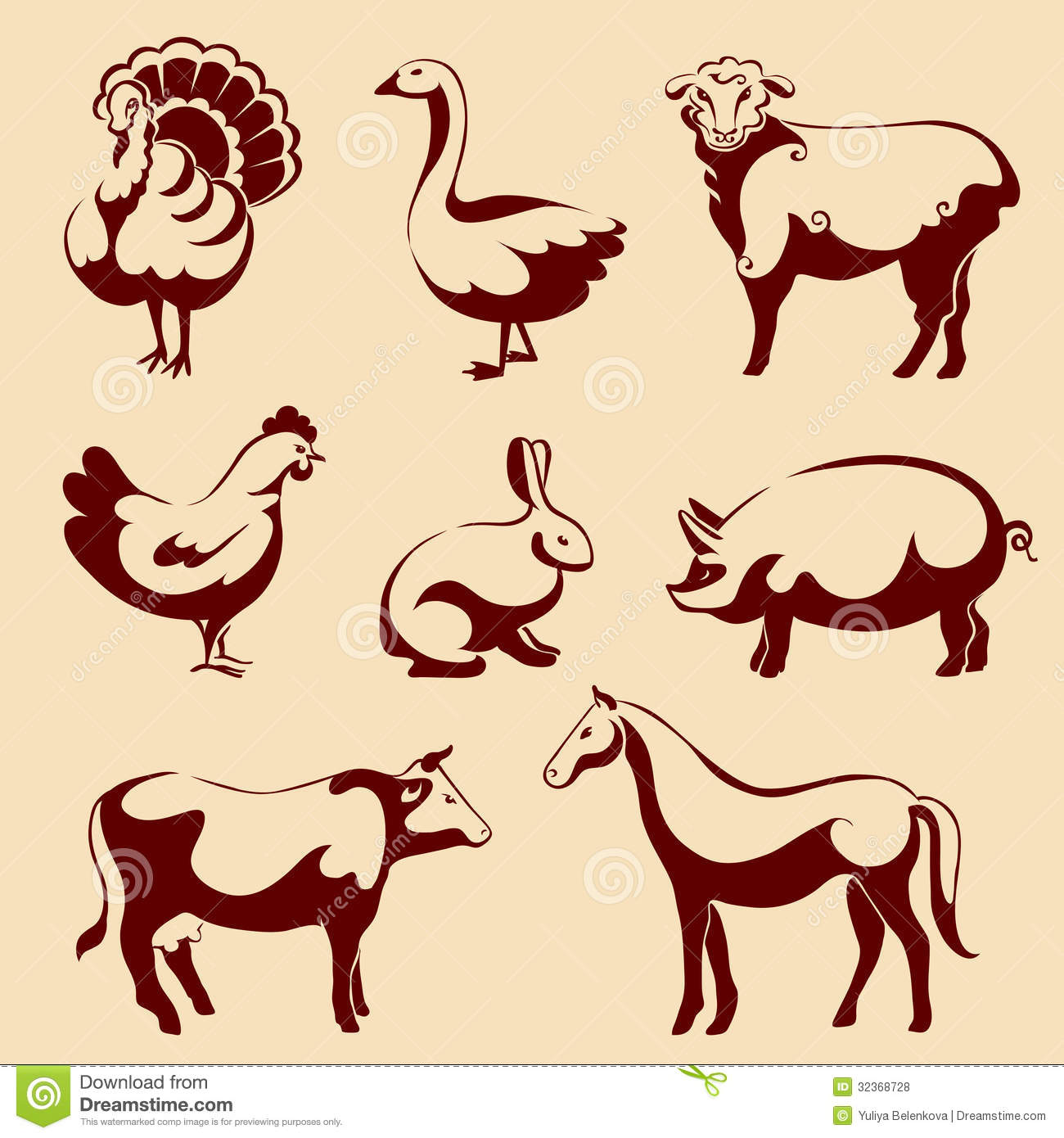 Animal Farm Illustrations Vector Free