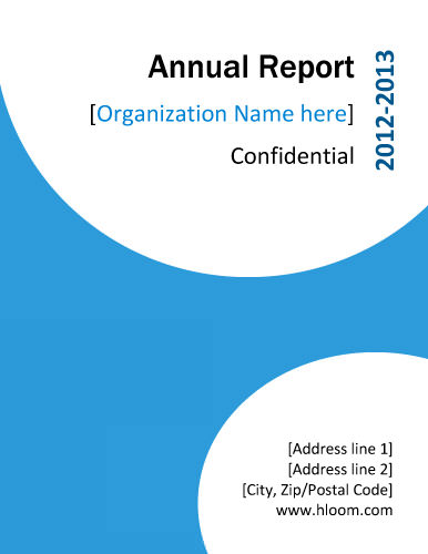 Annual Report Cover Page Templates