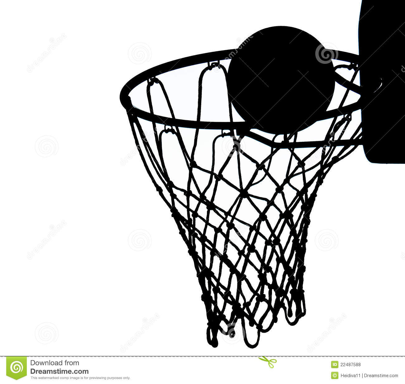Basketball Net Silhouette Vector