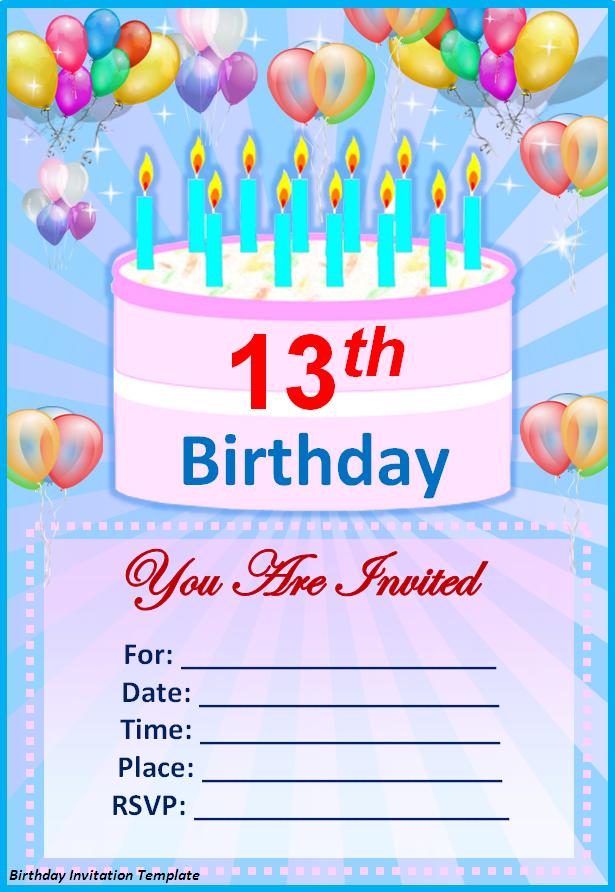 Birthday Invitation Templates