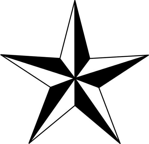 Black Nautical Star Clip Art