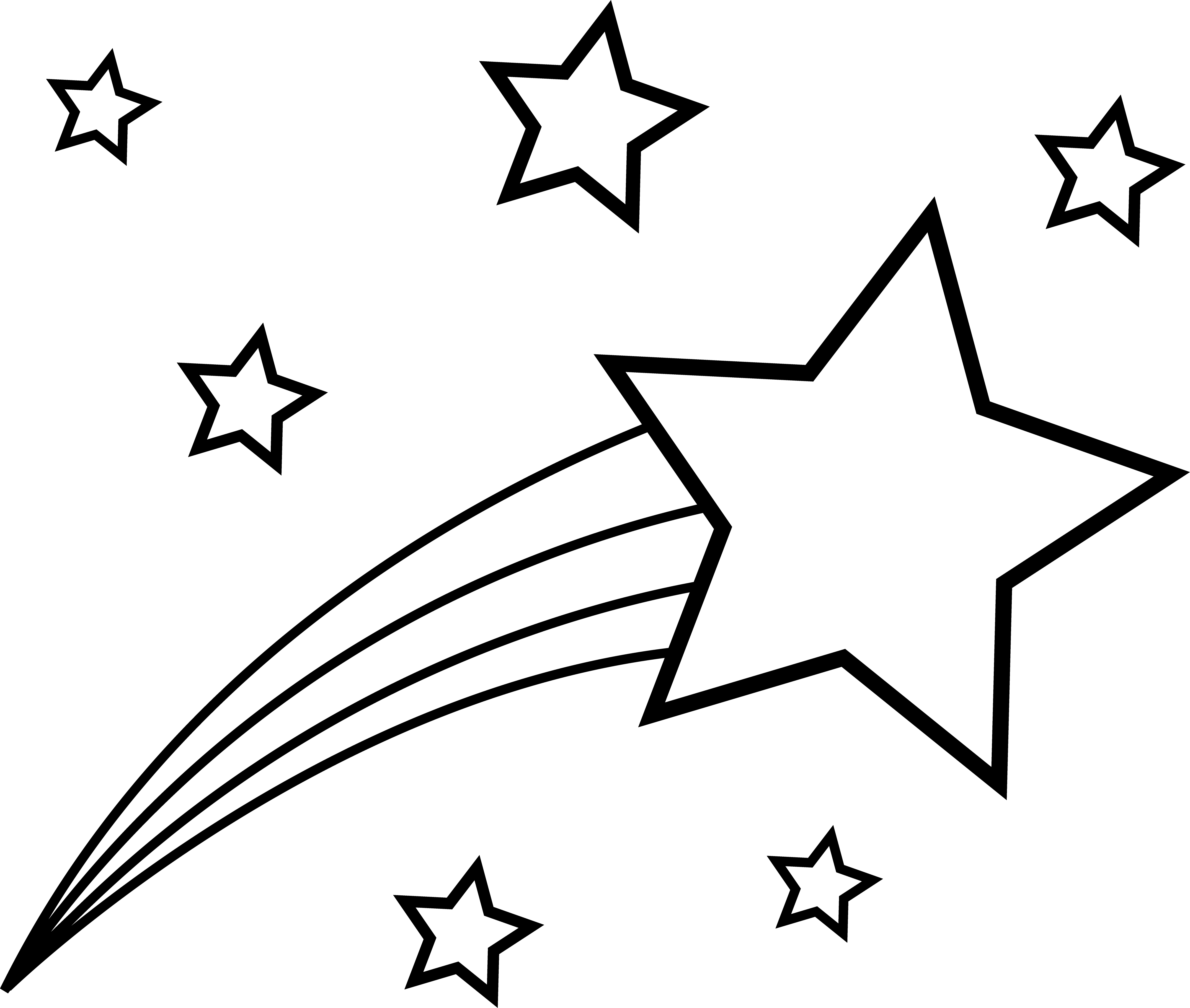 Black Shooting Star Clip Art