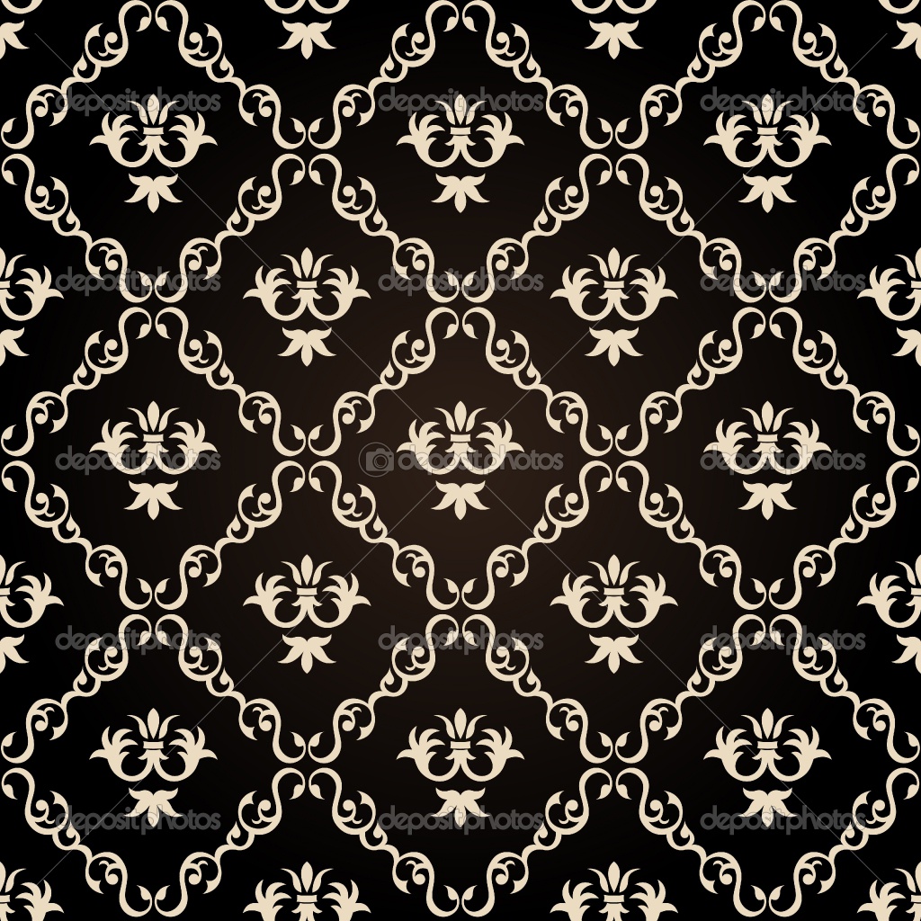 14 Vintage Flower Vector Black Images