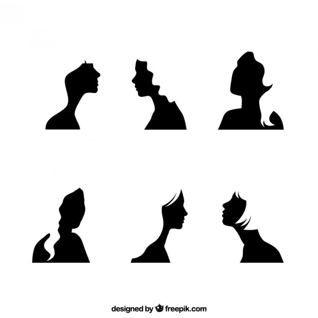 Black Woman Face Silhouette Vector