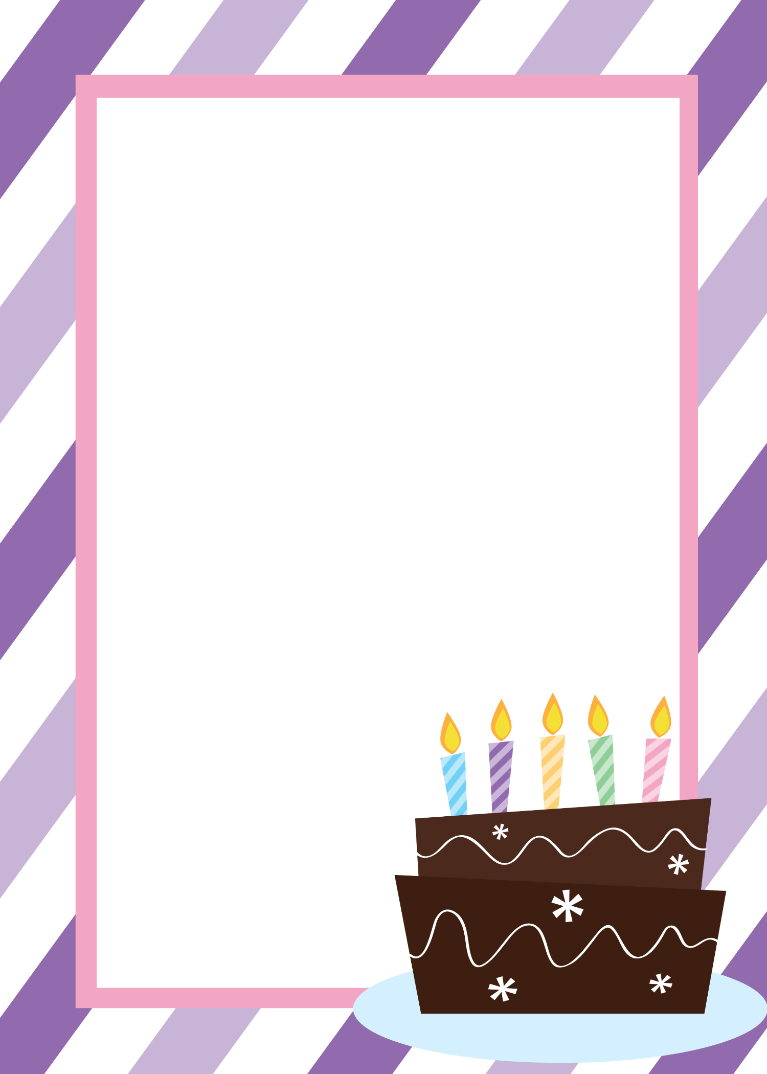 Blank Birthday Invitation Templates