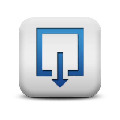 Blue and White Square Icon Com