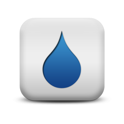 Blue and White Square Icon Com