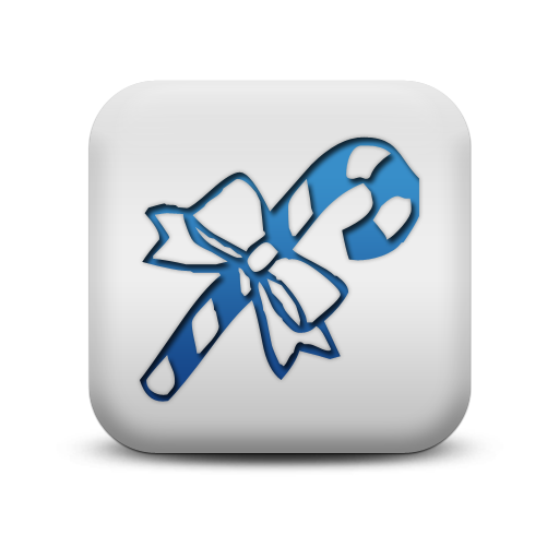 Blue and White Square Icon Com