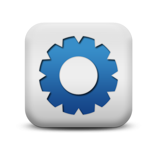 Blue Gear Icon