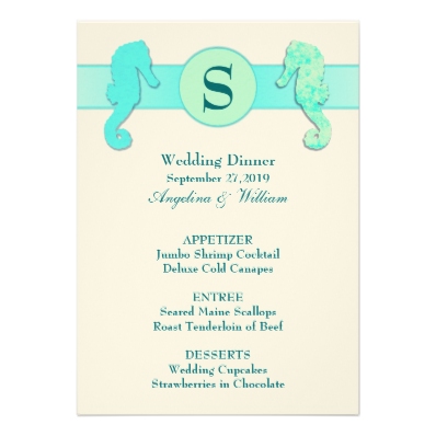 Blue Wedding Menu Template