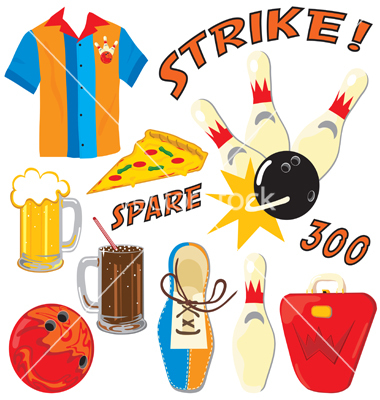 Bowling Party Clip Art