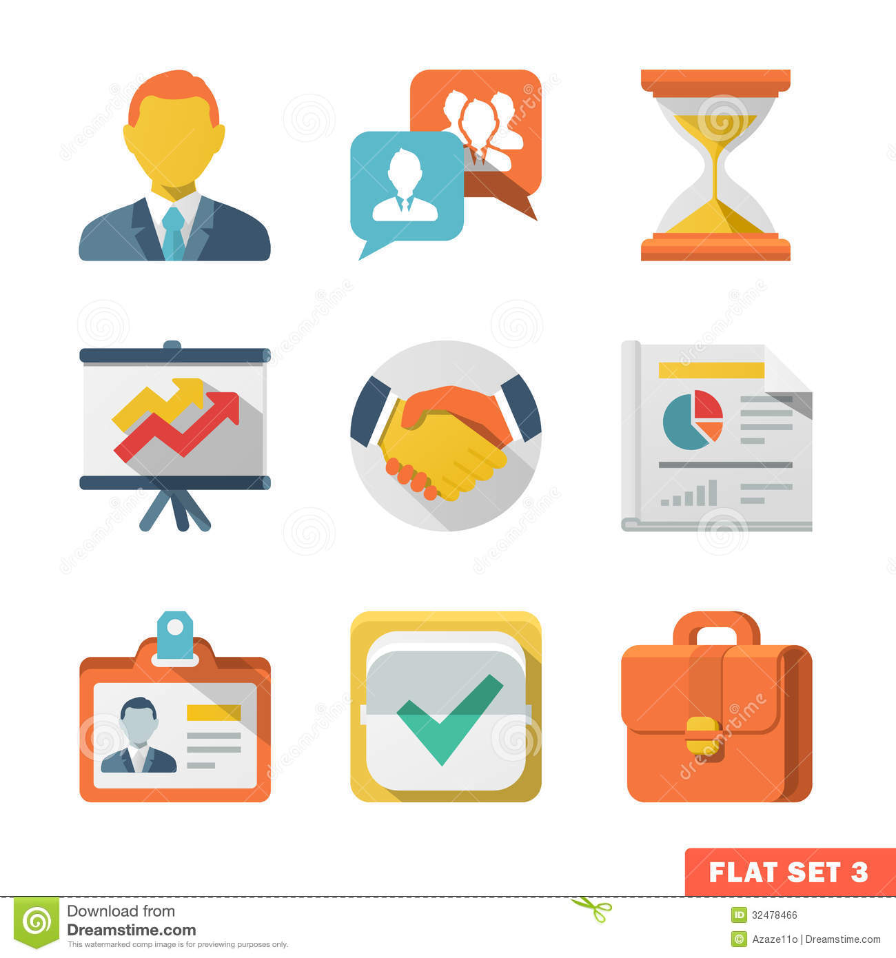 Business Icons Flat