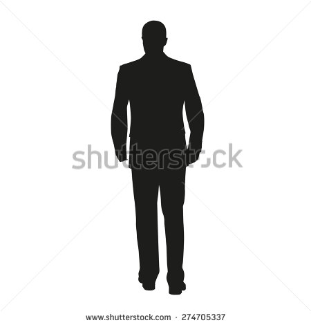 Business Man in Suit Silhouette