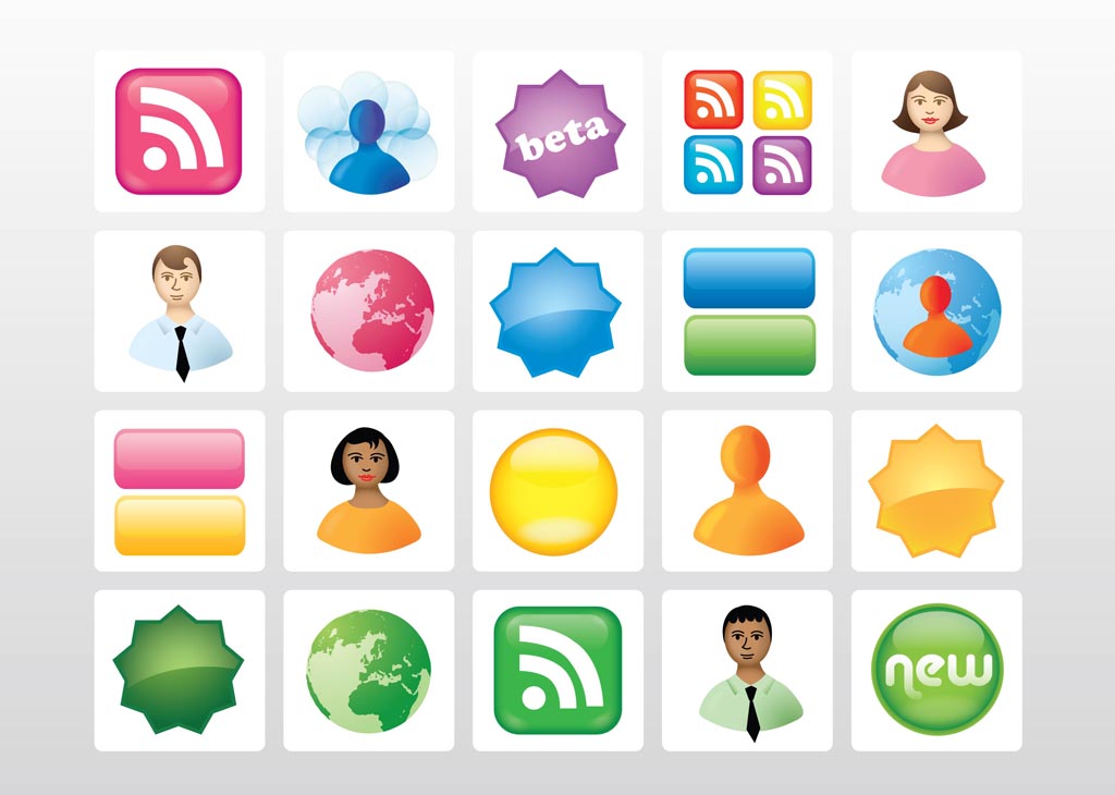 Button Icons Vector Free Download