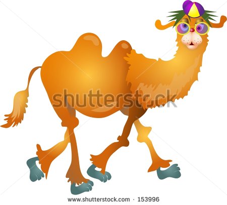 Camel Wearing Santa Hat