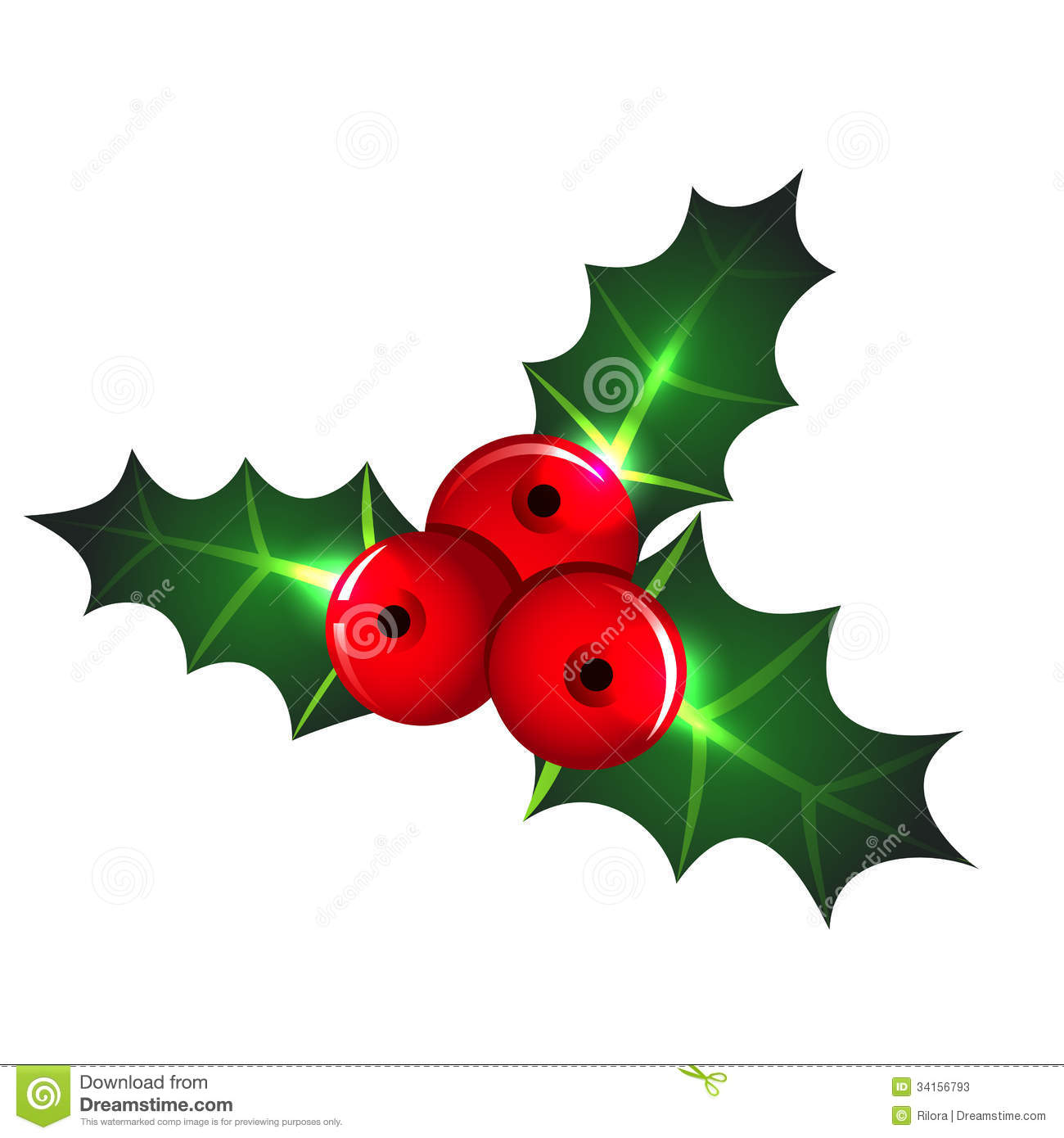 Cartoon Christmas Mistletoe Cartoon Christmas Mistletoe