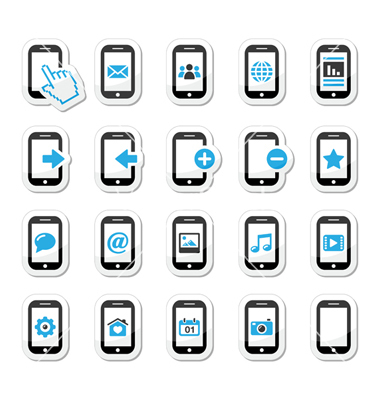 12 Cell Phone Status Icons Vector Images