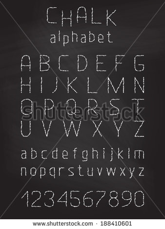 Chalk Font Alphabet