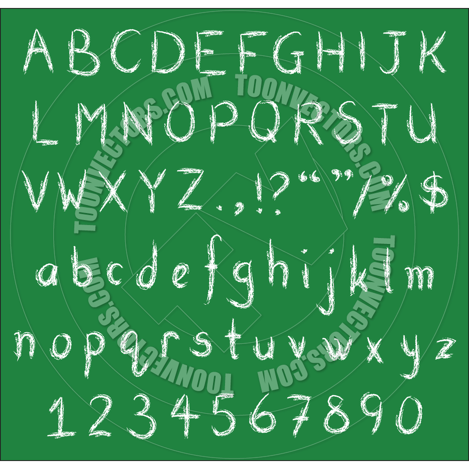 Chalk Font Clip Art