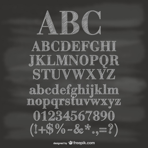 Chalkboard Alphabet Free Download