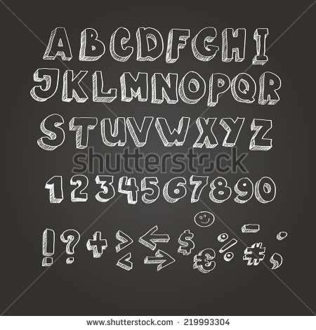 Chalkboard Font Styles Alphabet