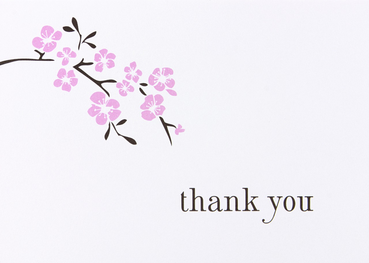 Cherry Blossom Thank You Cards