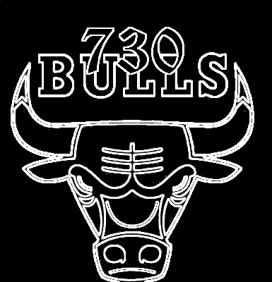 Chicago Bulls Logo Black and White