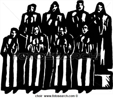 Choir Clip Art Black and White