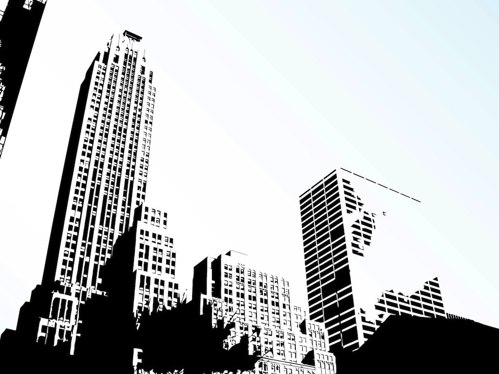 City Skyline Outline Vector