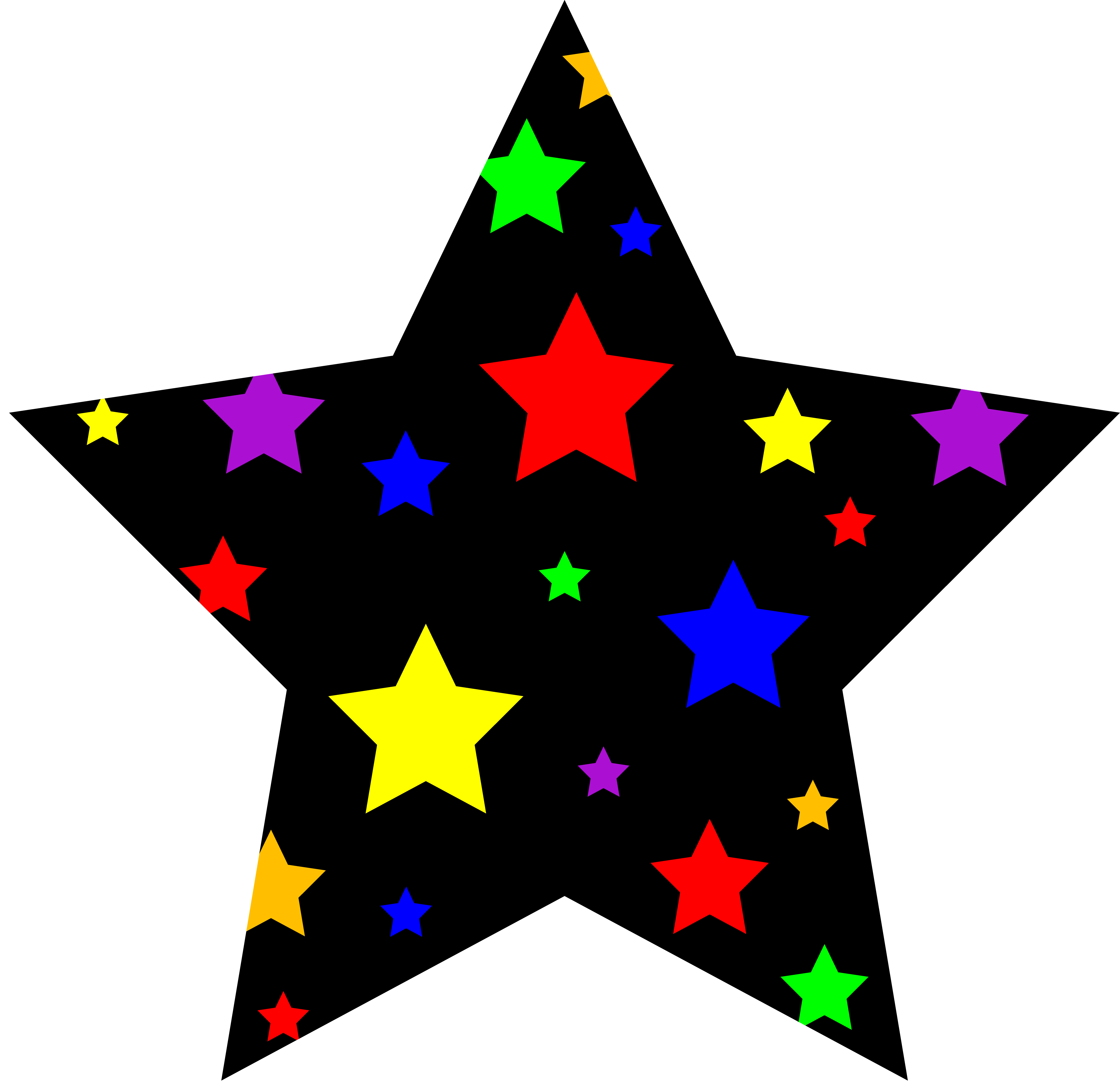 Colorful Stars Clip Art