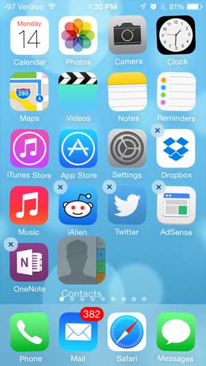 Contacts Icon On iPhone Home Screen