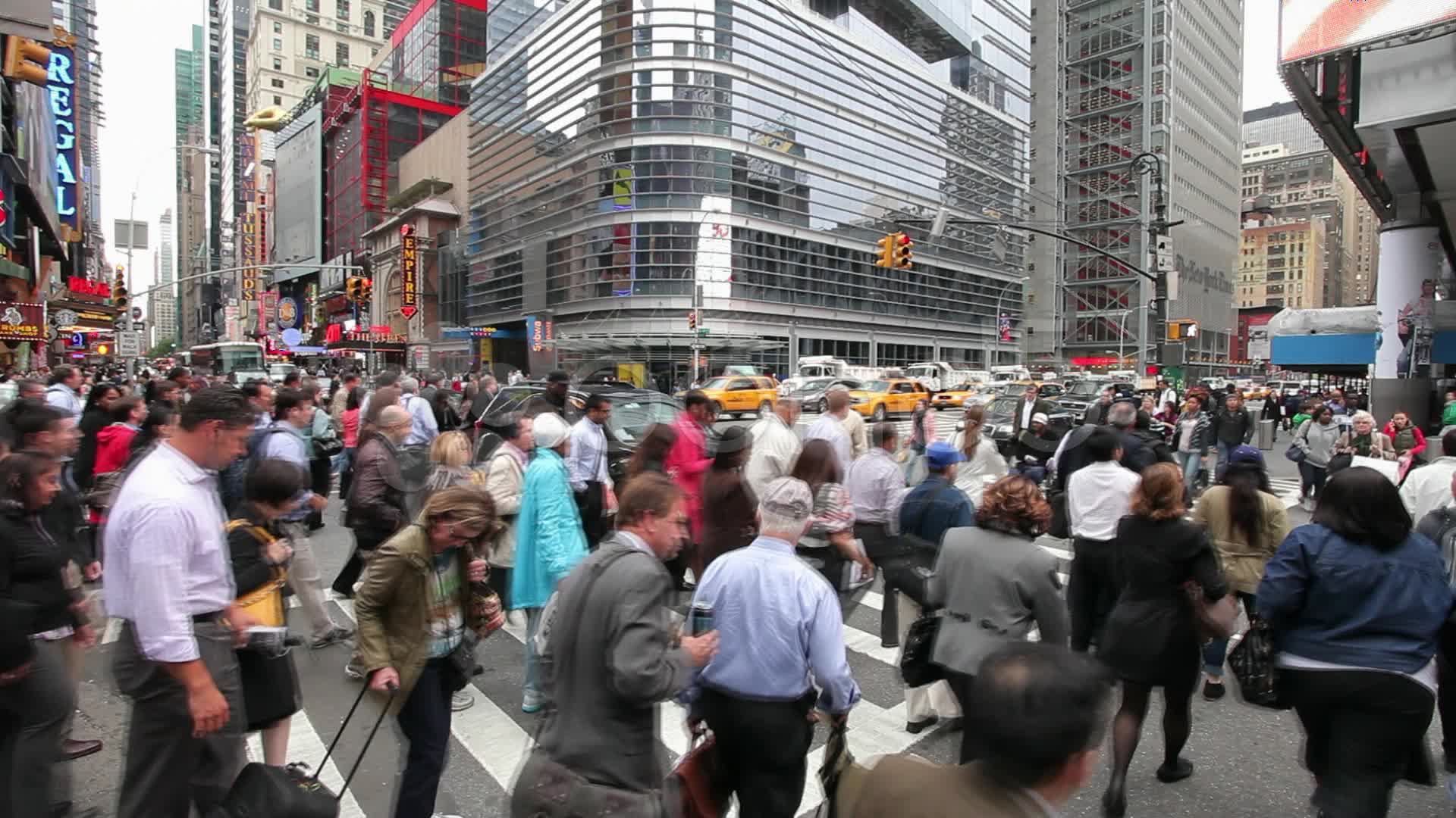 Crowd of People Walking Blurred