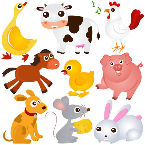 Cute Farm Animals Clip Art