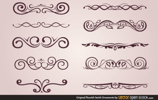 Decorative Swirls Vector Free