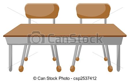 Desk and Chair Clip Art