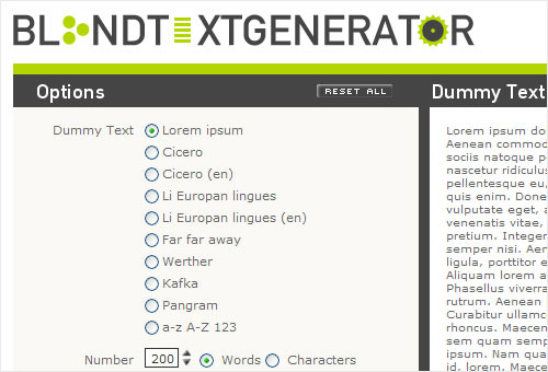 Dummy Text Generators