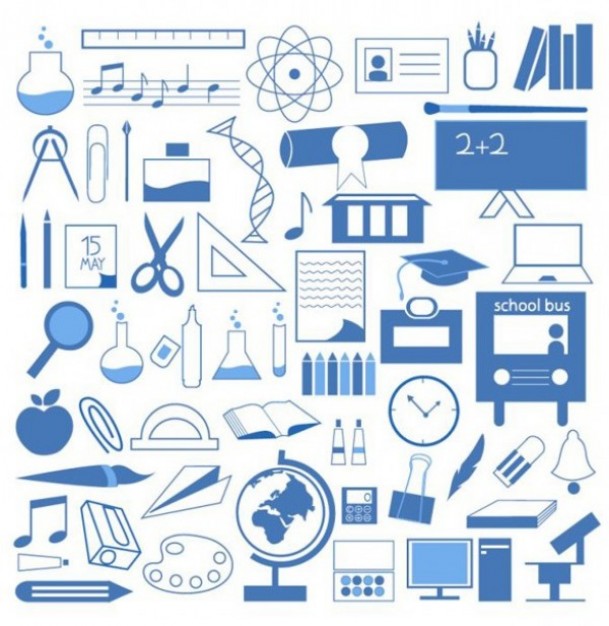 13 Free Vector School Icons Images