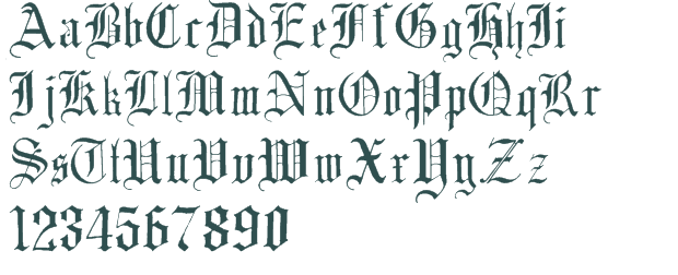 English Gothic Font