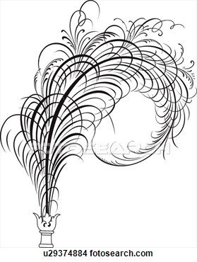 Feather Line Drawing Clip Art