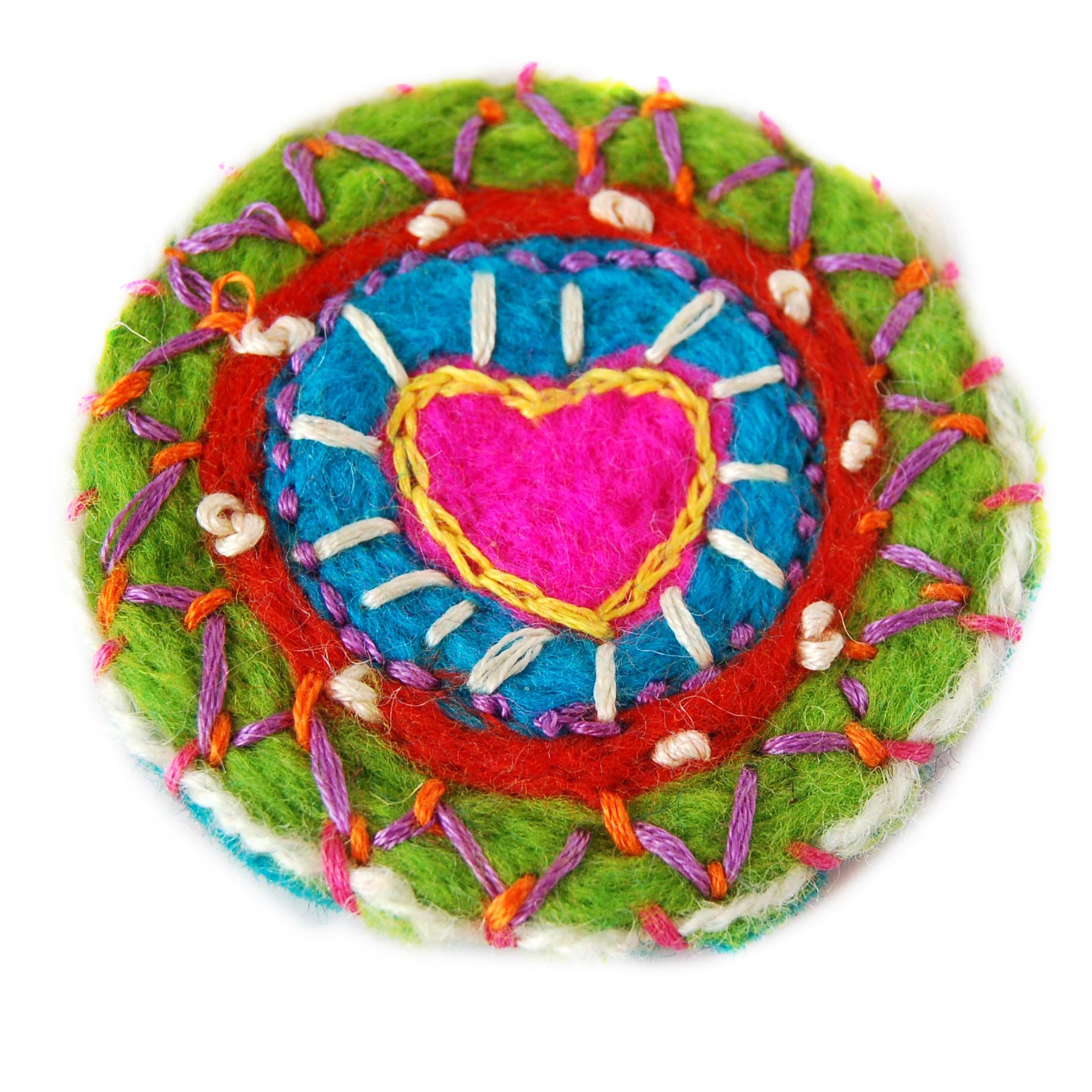 Felt Heart Brooches