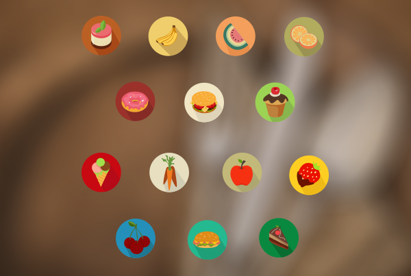 Flat Food Icons Free